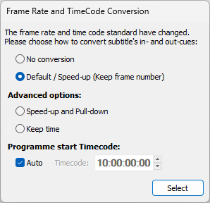 &nbsp;Timecode Convertion
