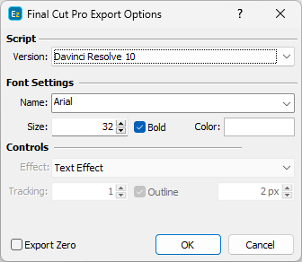 &nbsp;DaVinci Resolve export options