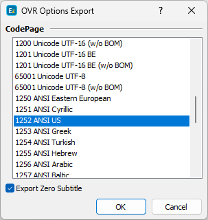 &nbsp;Export Configuration&nbsp;