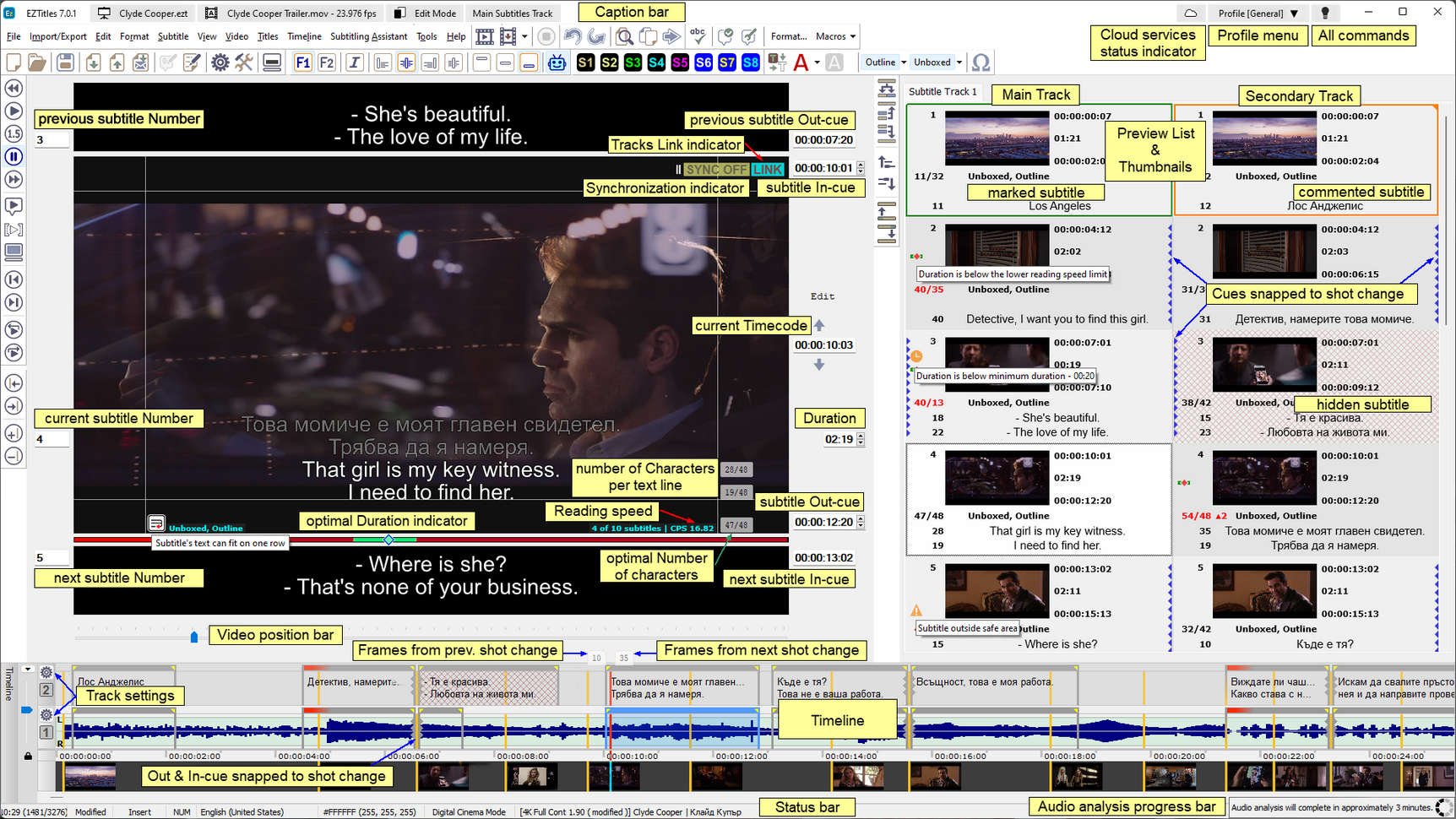 &nbsp;EZTitles Main Window