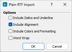 &nbsp;Import RTF Configuration