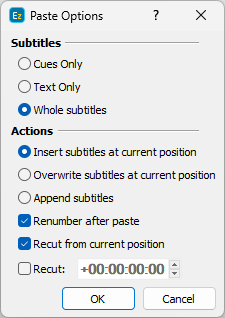 &nbsp;Paste from text editor